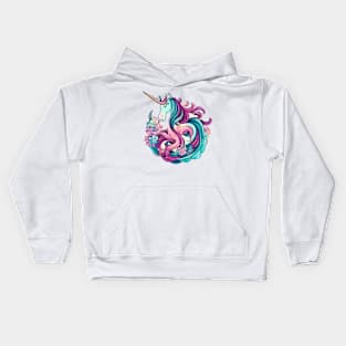 Cute girly unicorn design for all unicorn lovers Kids Hoodie